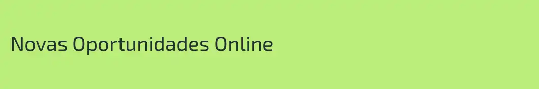 Novas Oportunidades Online